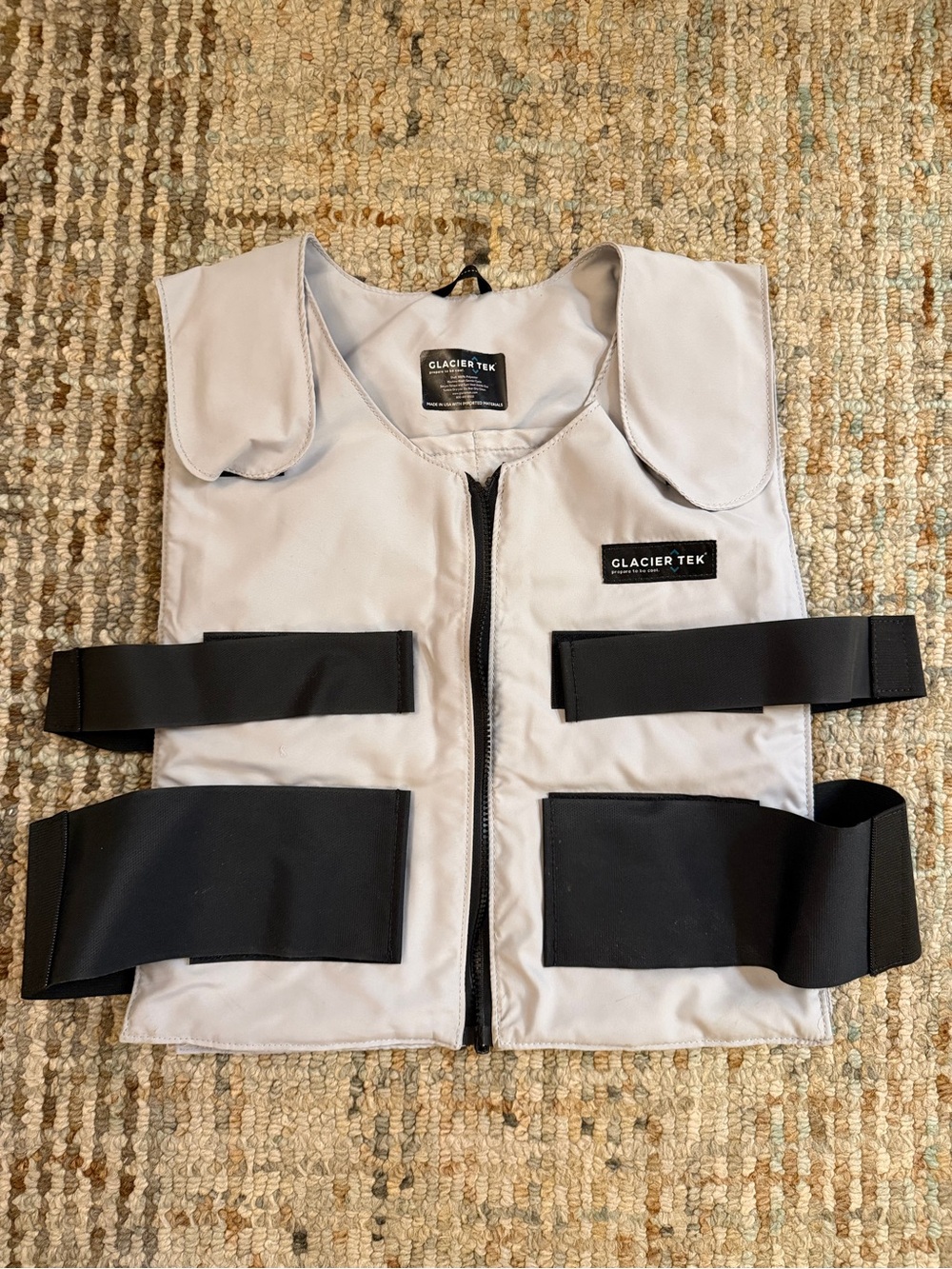 Glacier Tek Light Gray Cooling Vest with Cooling Packs - Picture 3 of 9
